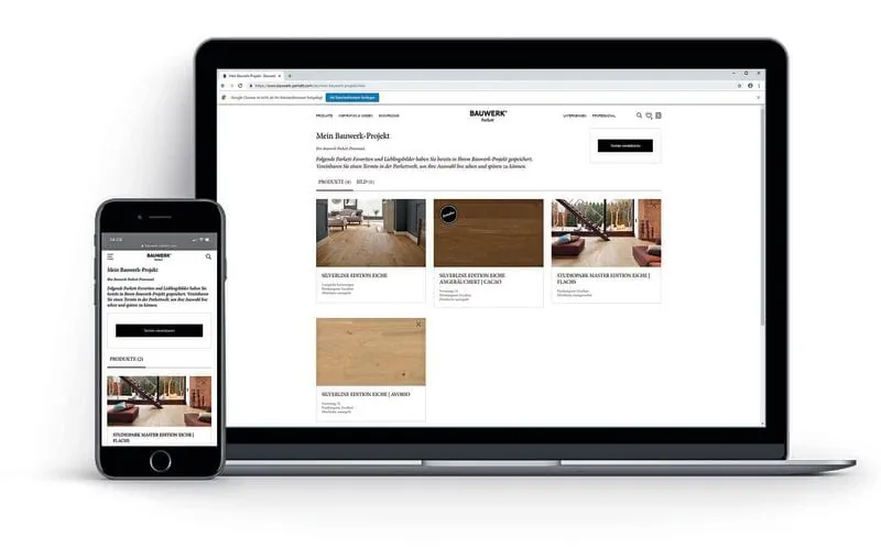 Neue Webseite − mit „Parkett-­Finder“ zum Wunschparkett