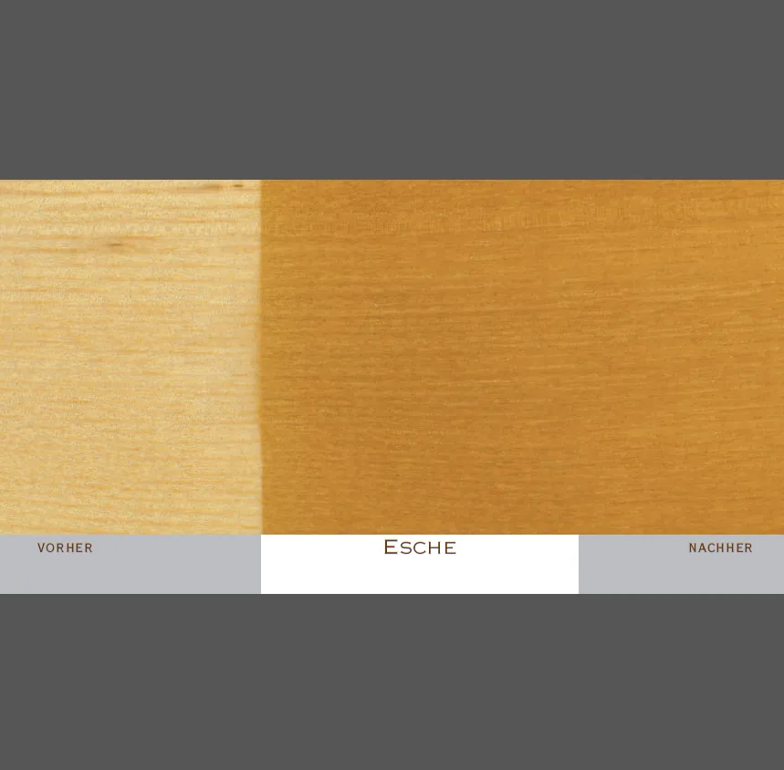 Farbveränderungen bei Parkett durch Sonneneinstrahlung (Esche)