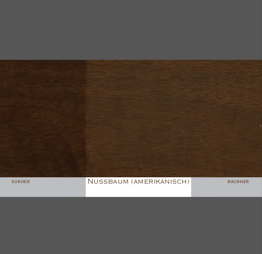 Farbveränderungen bei Parkett durch Sonneneinstrahlung (Nussbaum)