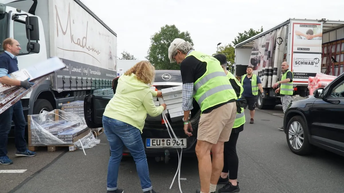 Hilfsaktion Bodenflut in Euskirchen