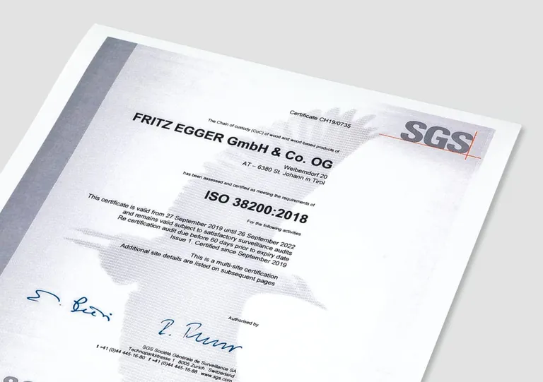 Egger mit Zertifikat