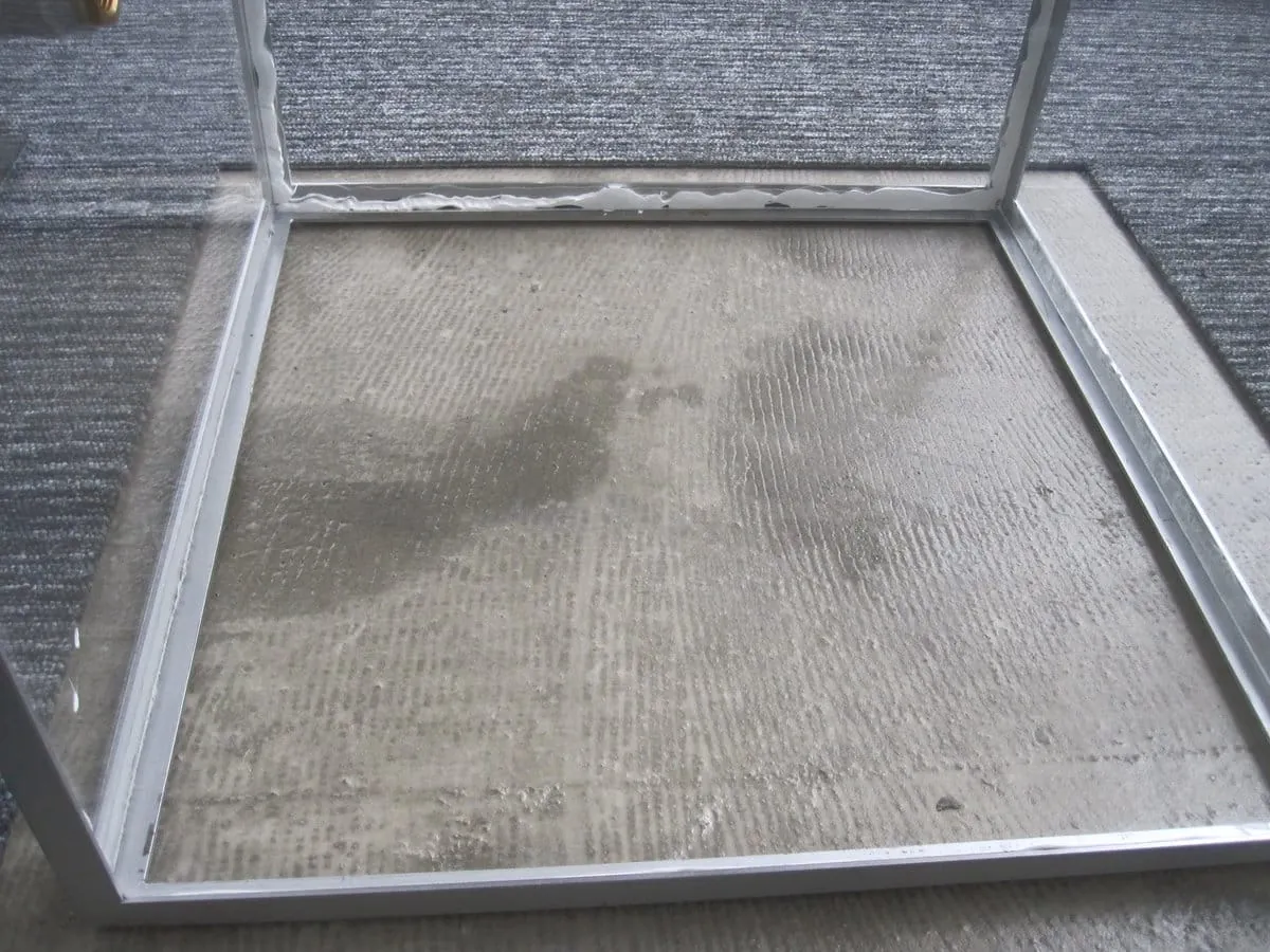 Frischluftkammer auf Spachtelmasse