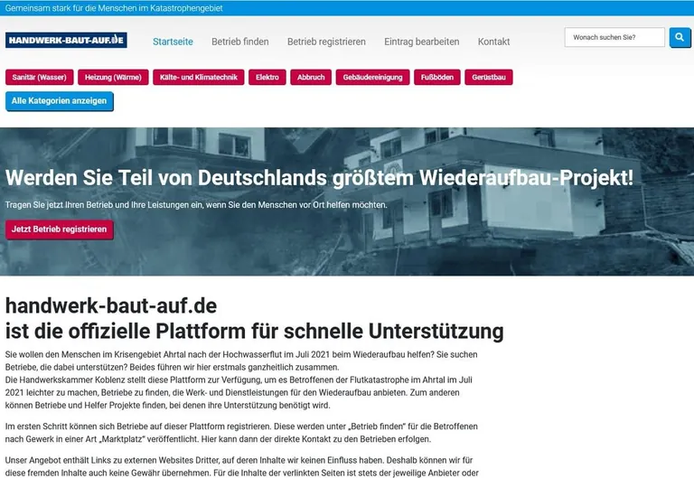 Hochwasserhilfe f&uuml;r Flutopfer