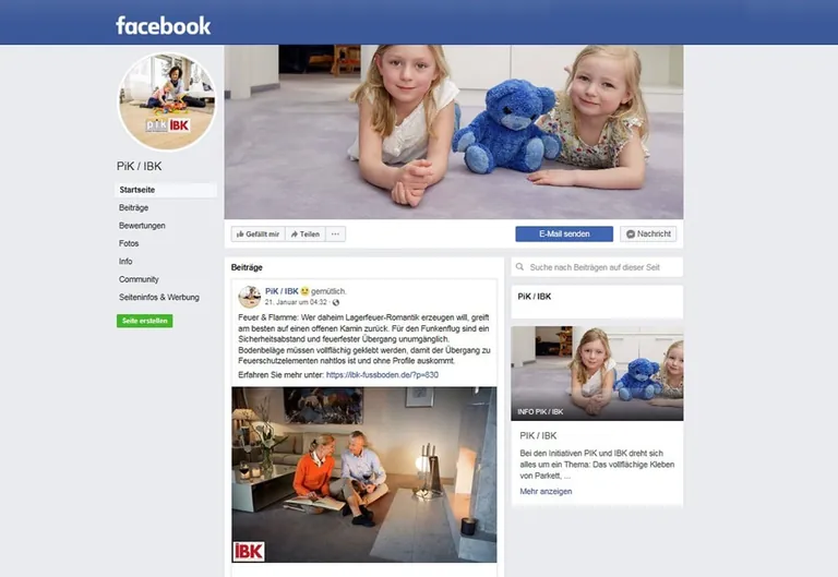 Facebook Seite der IBK