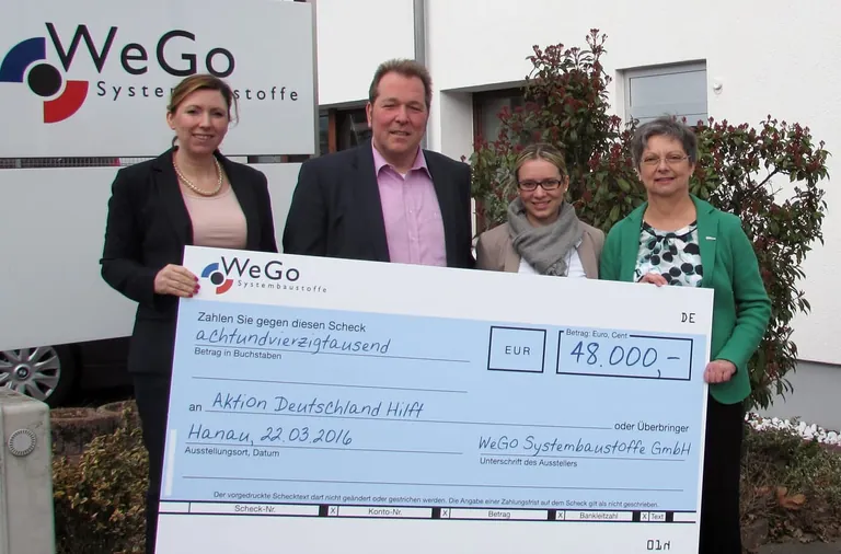 Scheck&uuml;bergabe WeGo