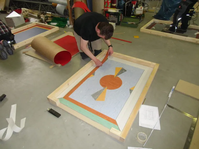 Fu&szlig;bodentechnik Intarsien