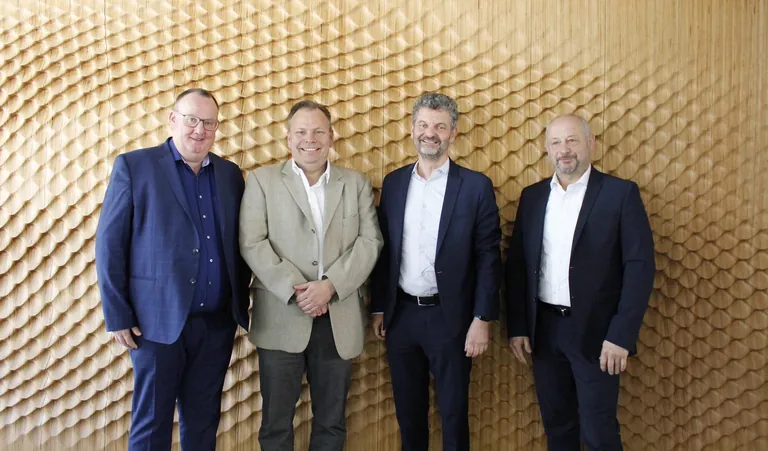 Der vdp Vorstand 2023 (von rechts): Volker Kettler, Dr. Peter Hamberger,Michael Schmid, Bernhard ter H&uuml;rne. 