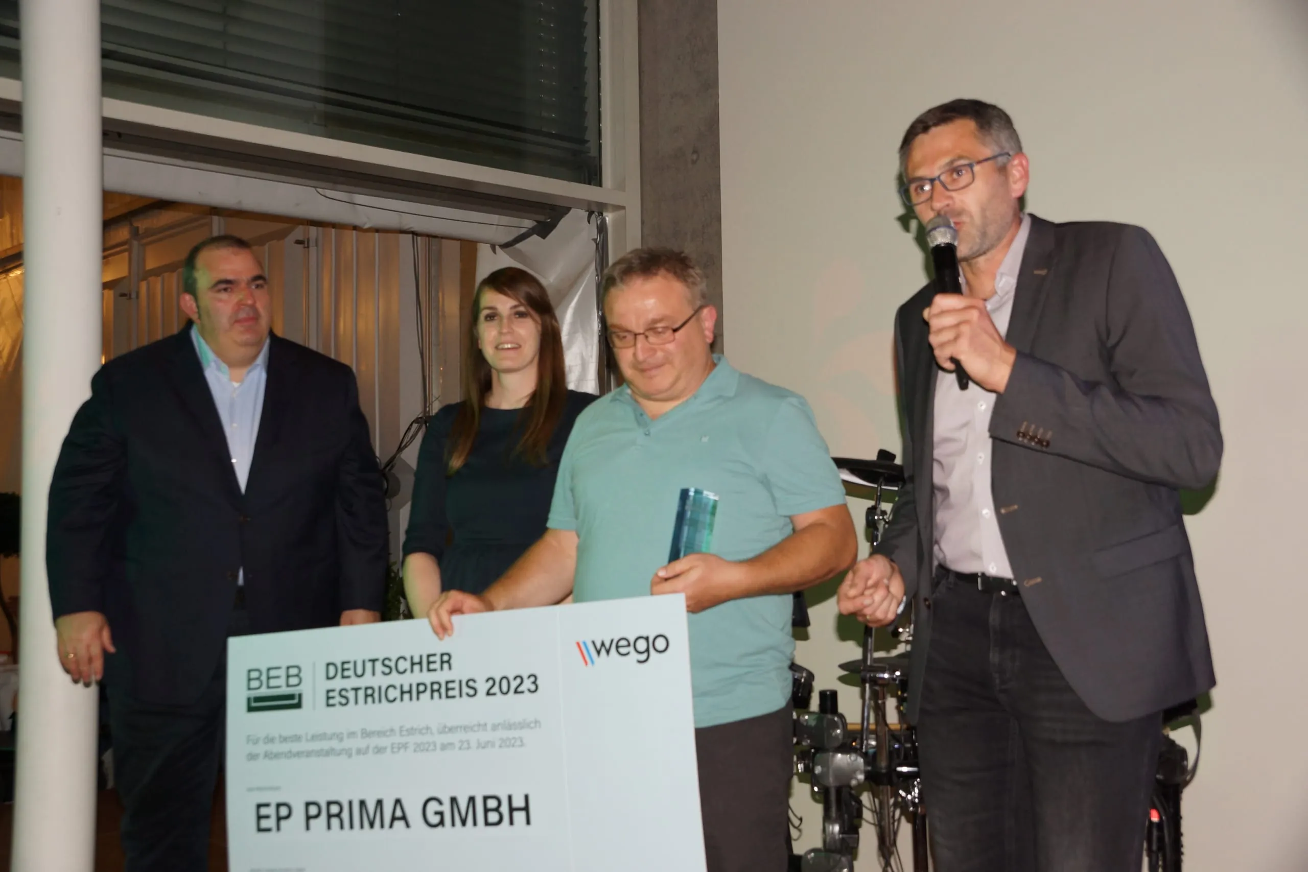 EP Prima gewinnt den Deutschen Estrichpreis 2023