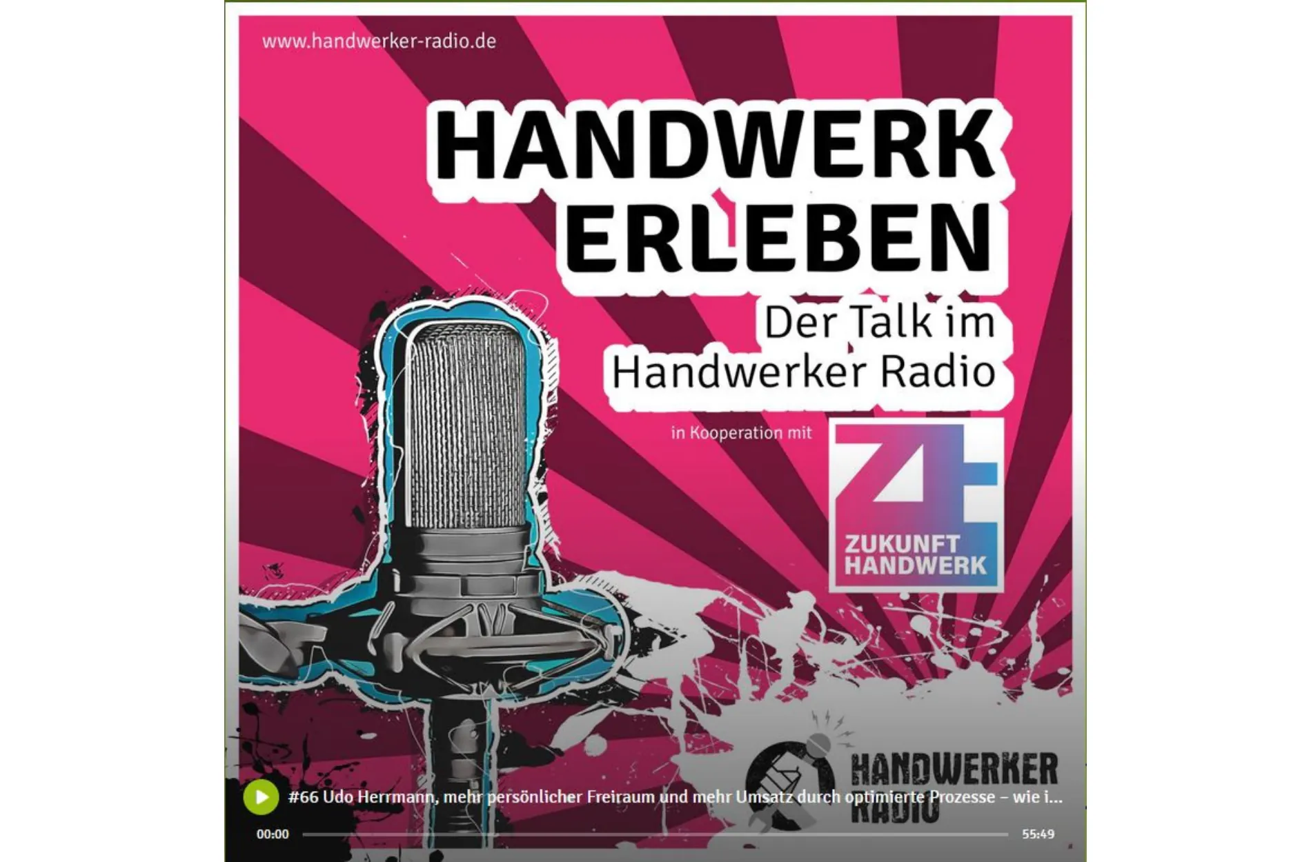 Parkettleger Udo Herrmann ist im Handwerker Radio