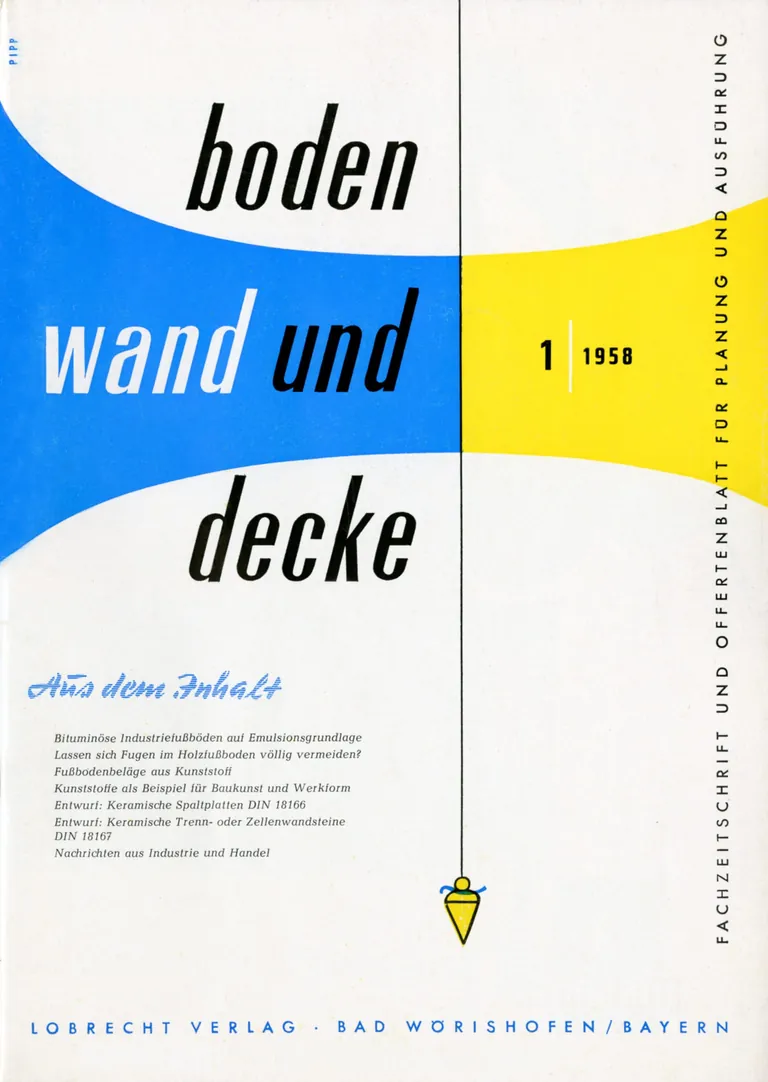 Titelbild Ausgab 1 1958