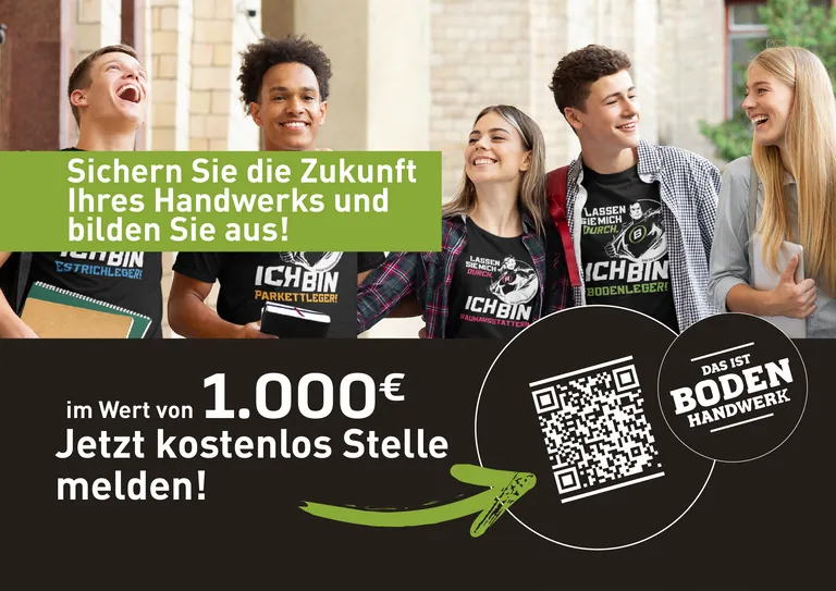 Das ist Bodenhandwerk junge Leute