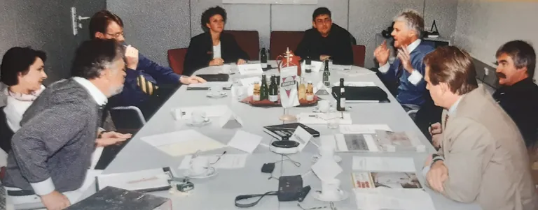 1997: Hans-Ulrich und sabine Neff, Norbert Blach, Cornelia Ullmann (jetzt: Salzgeber), Stefan Heinze, Bernd Dornach, Herbert Schmittmeier und Martin Geiger (v.l.n.r.).