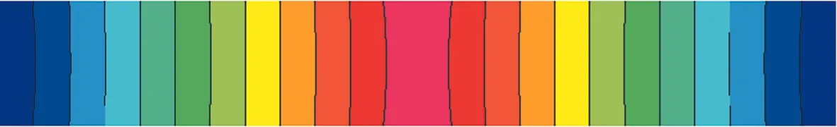 Spannungen an der kritischen Balkenunterseite eines Estrichstreifens bei Angriff einer mittigen Last auf der Oberseite