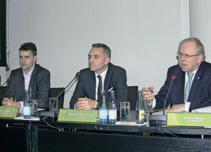 Edwin Lingg (stellv. Vorstand), Vorstand Matthias Windmöller und Geschäftsführer Peter M. Meyer