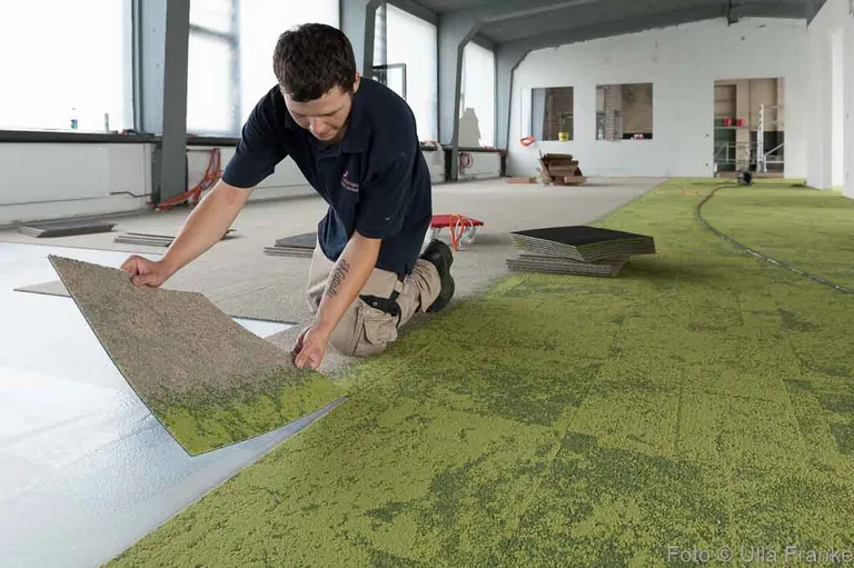 textilen Belag verlegen