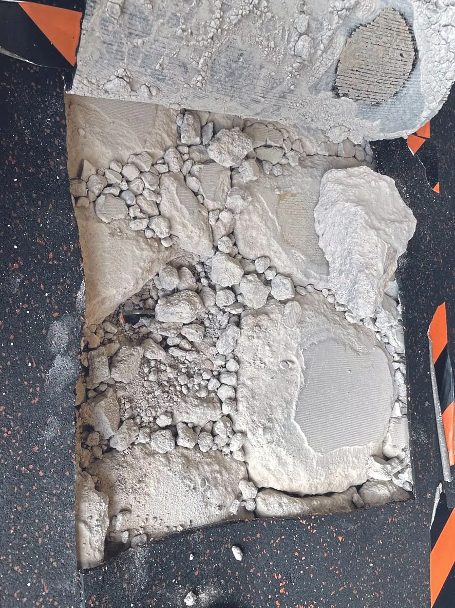 Fußbodenschäden Fitnesscenter