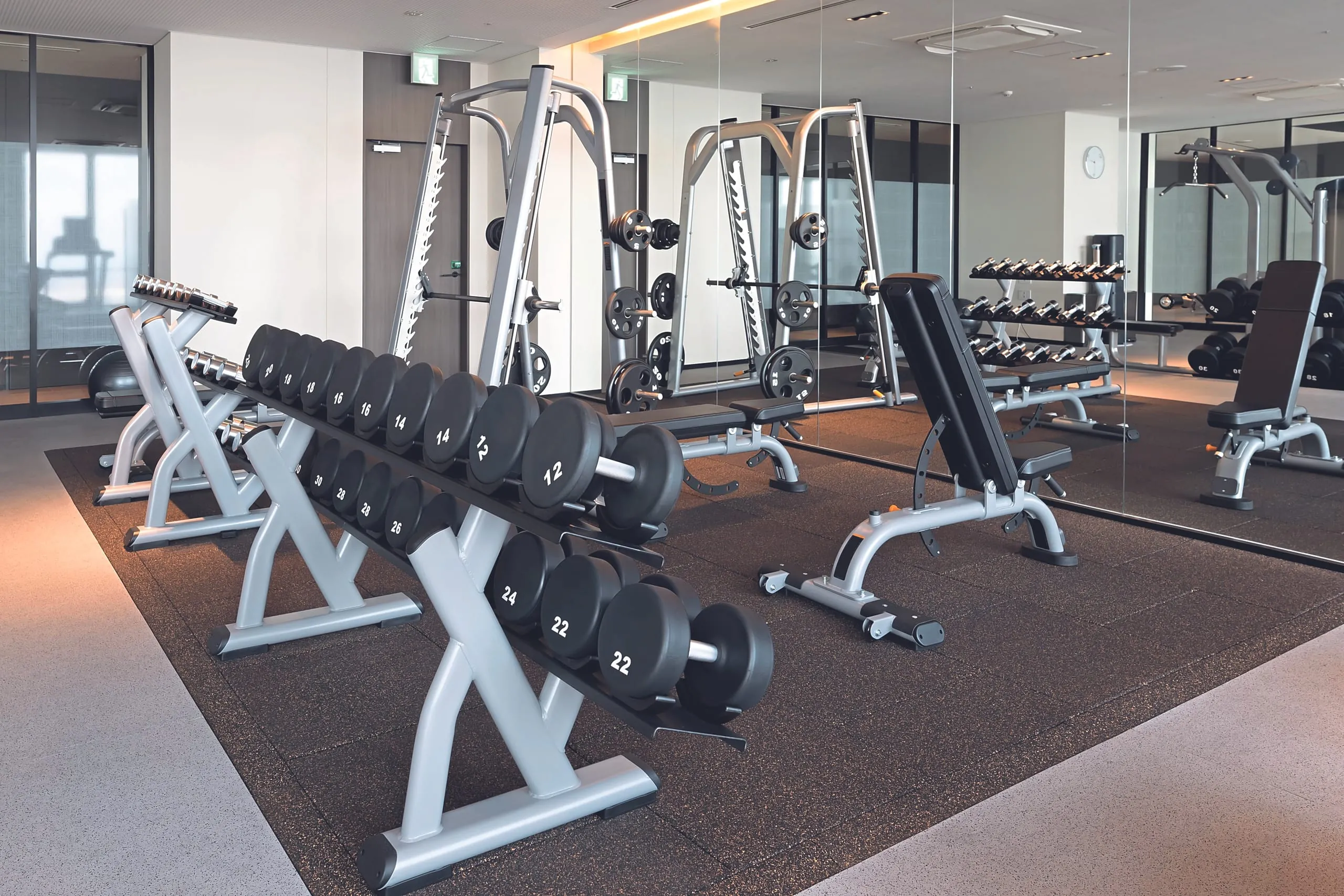 Fußbodenschäden Fitnesscenter