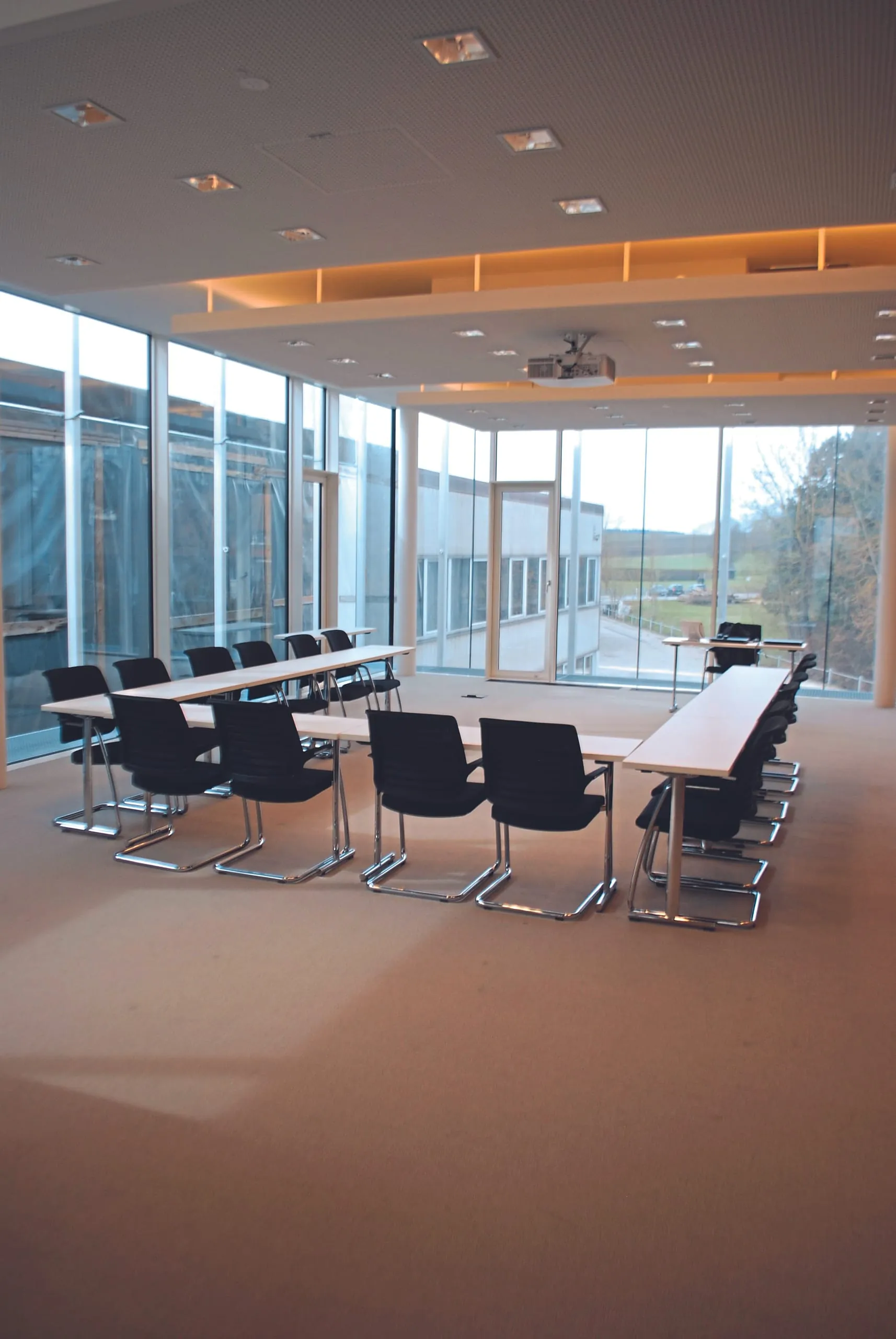 Teppichbodenverschmutzungen Seminarraum