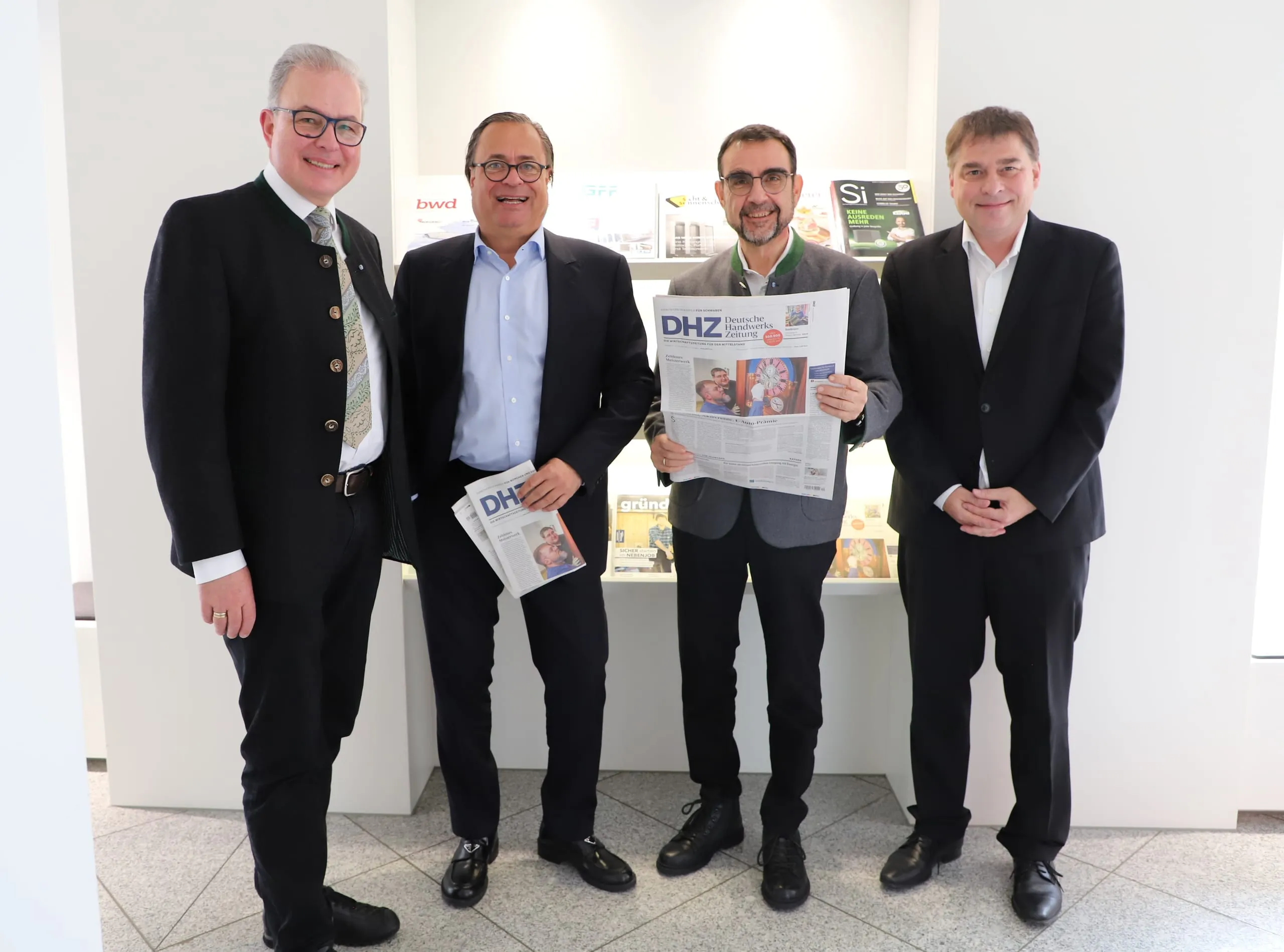 Fraktionsspitzen zum wirtschaftspolitischen Dialog bei Holzmann Medien