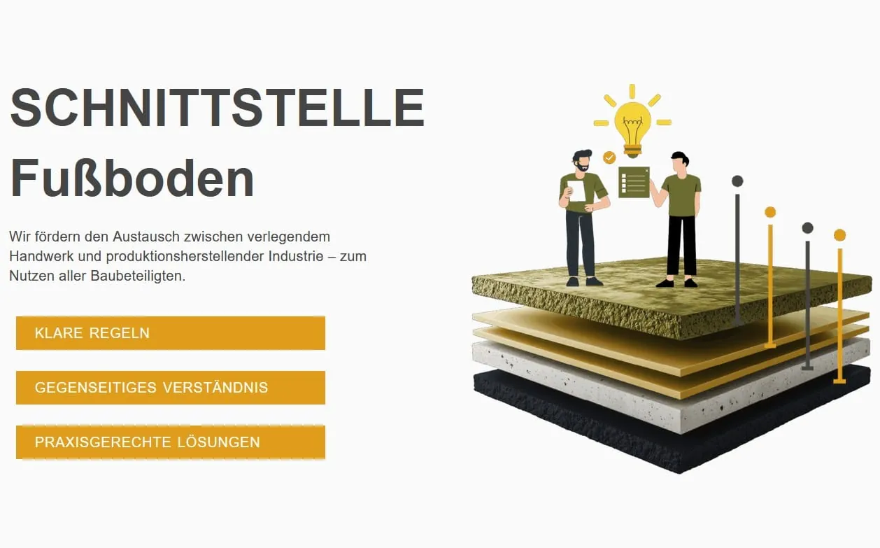 Schnittstelle Fußboden: Technische Information zu Zementestrichen